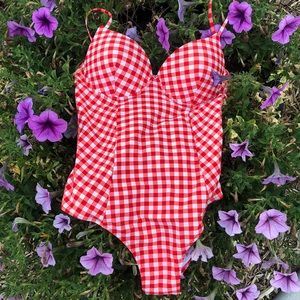 Vintage Red and White swimsuit